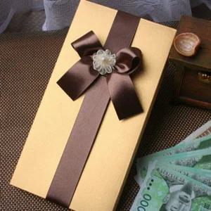 행복한 선물 상품권상자(리본형 골드) 2개입