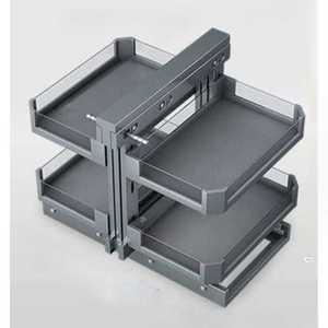 주방레일선반 히든 타입 인출식 싱크대 코너 씽크대 하부장  슬라이딩 수납장