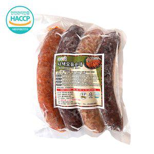 비바데이 전통 토종 모듬순대 4색 620g 고기 백 김치 고추 영양간식 한끼대용 사이드메뉴