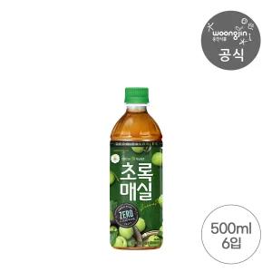 웅진식품 초록매실 제로 500mL 6개