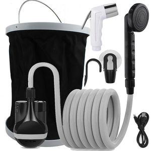 충전식 휴대용 캠핑 샤워기 RPS03S 물통 워터건 펌프