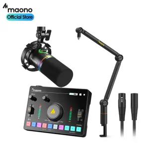 [마오노]캐스터 블랙 AMC2 NEO + PD200X 라이브 방송용 틱톡 유튜브 고급형 스탠드 올인원 패키지1