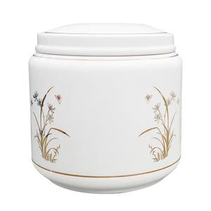 명품 국산 유골함 황토 옹기  납골함 수목장 봉안함 난 금장 난초 장식