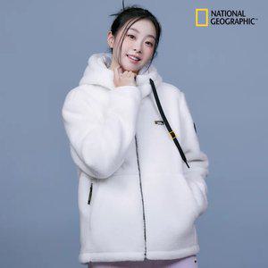 내셔널지오그래픽 NATIONALGEOGRAPHIC 역시즌 남여공용 코스토니 플리스 뽀글이 후드집업 N234UFJ110