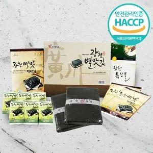[웰굿]HACCP 광천김 종합 선물세트 4호(파래12,재래8,생김200장)