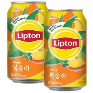 롯데 캔음료 과즙음료 립톤 복숭아 355ml 24캔 아이스티