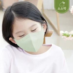 [소소락] 굿필링 컬러 새부리형 마스크 KF94 소형 민트 25매x2봉