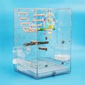 앵무새 새장 아크릴 새장 새집 놀이터 날림장 하우스