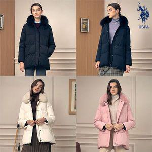 [유에스폴로][U.S. POLO ASSN.]화이트라벨 폭스카라 구스다운 점퍼 여성