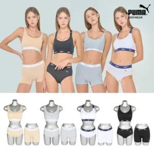 [푸마] 바디웨어 여성 액티브_핏 브라팬티+사각팬티 3종세트 택1