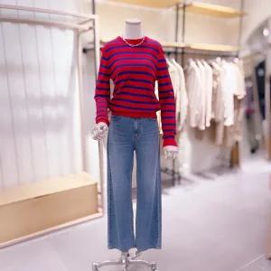 [대구백화점] [시에로]배색 스트라이프 긴팔 니트(DBSE3KTF303)