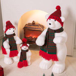 [플라워트리]크리스마스 북극곰 인형 대형 장식 알라스카 곰아빠 78cm 소품 용품 데코 이벤트 파티 꾸미기