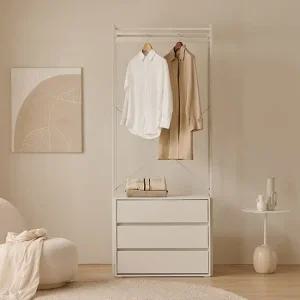 에린 철제 드레스룸 시스템 옷장 800 3단 서랍형