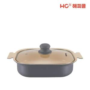 [해피콜]HC해피콜 친환경 세라믹코팅 아리 IH 인덕션 사각팬(냄비) 23cm