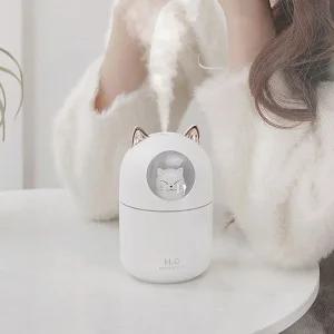 아기방 가습기 노필터 미니 필터없는 캠핑 통세척 초미니 간편 무소음 초음파 굴뚝 야옹이