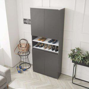 현관 키큰신발장 하이그로시 높은 양문신발장 대형 600