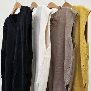 [하프클럽/]스위트니트브이베스트 409S682S 빅사이즈 여성의류