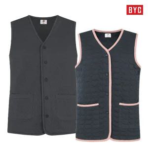 BYC 에어메리 베이직 남녀 앞단추 내복조끼 / 편안하고 따뜻하게 입을 수 있는 실내외 겸용 조끼내의