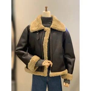 갤러리아 ab.f.z 브라운 양털 무스탕 가죽 자켓 ACY4FFM2K