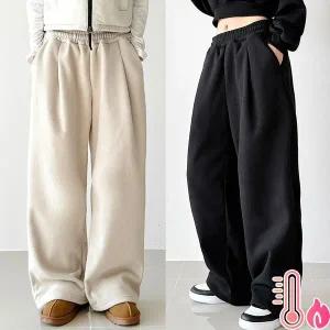 [하프클럽/]보아털 후리스 스트링팬츠 트레이닝바지 투웨이 겨울바지 허리