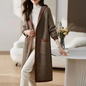 [코코에보니]후드롱가디건니트코트/KHD-607