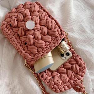 [셀러허브]코바늘 핸드폰 가방 뜨기 diy 망스티치 손바느질 제작 작업 (S11241158)