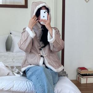 |CSJ5B60|떡볶이점퍼 하프코트 뽀글이 양털 스웨이트 여자무스탕