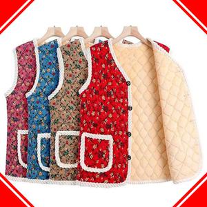 촌캉스 어머니 양털조끼 할머니 김장 겨울조끼 뽀글이 누빔 여성베스트 2장