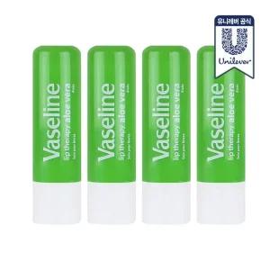 바세린 스틱 립밤 알로에 4.8g 4개