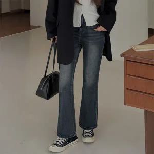 [하프클럽/이블렛 by 제이스타일]이블렛 비엘브 길이별 히트웜 부츠컷 데님팬츠 제이스타일