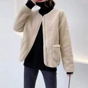 [로즈엘리]양털 노카라 뽀그리 자켓
