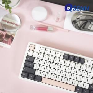 큐센 Q104 PBT 풀윤활 가스켓 유무선 기계식 키보드 화이트 애플민트축V1