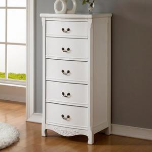 600 수납장 화이트 B2818 원목 5단 엔틱 서랍 가구산책