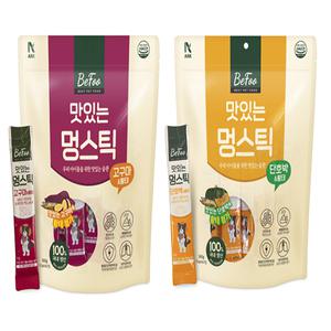 국내생산 베푸 맛있는 멍스틱 고구마&황태 단호박&황태맛 360g 30p 강아지 츄르 짜먹는 간식 사료토핑간식