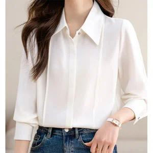 [하프클럽/패션]머신링클라인 히든버튼 셔츠블라우스 254ABD4F