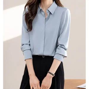 [하프클럽/패션]데일리 히든버튼 셔츠블라우스 254B4CF4