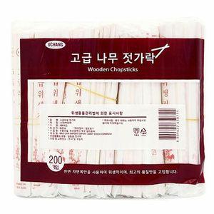 배달음식 소풍 야외 일회용 위생 나무젓가락 200개입