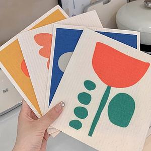 북유럽 디자인 감성 행주 셀룰로스 어린이집 유치원 주방 수세미