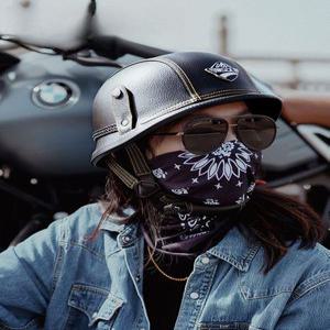 하프헬멧 오토바이 독일 군인 빈티지 복고 할리 스쿠터