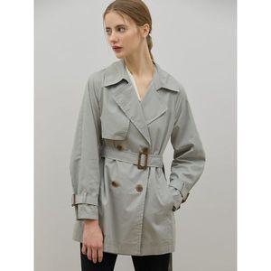 [쉬즈미스]코튼 블렌드 베이직 하프 트렌치 코트  택가격  398000원 _P385123466