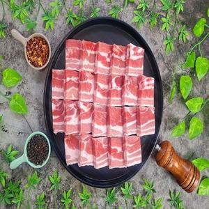 네덜란드산 돼지고기 오겹살 미박삼겹 제육용 구이용 수육용 통절단 500g