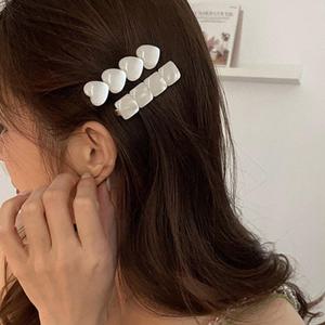 하트머리핀 자개 키치 홀로그램 캣아이 미니집게핀