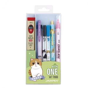 중학교 고등학교 학용품 선물 세트 냥냥이 8000SET 필기구 샤프 볼펜 형관펜 입학 졸업 학생 선물