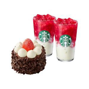 [스타벅스]스타벅스딸기라떼T2+딸기초코생크림케이크