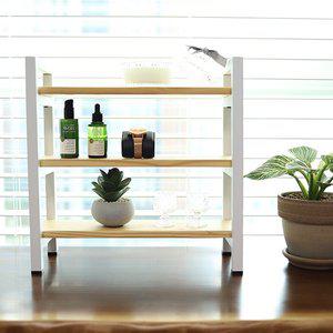 [덕하우스]철제 원목 우드 미니 주방 수납 선반 3단 컵정리대 화장품정리 양념통선반