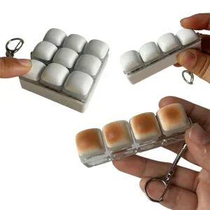 피젯 키보드 빵 찐빵 블럭 키캡 토이 키링 열쇠고리