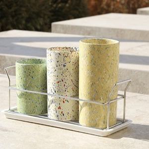 폴마르켄 스텔라 도자기 3단 수저통 물빠짐 우수한 이쁜 티스푼 수저 젓가락 설겆이 꽂이