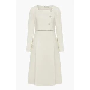 [라인어디션](타임스퀘어점패션관)[LINE 라인] (N689) 쥬얼버튼 스퀘어넥 원피스 (NGOPOK9300)