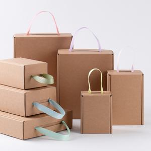 (끈 손잡이 세로형)선물상자 G형 일체형 크라프트 크래프트 대형 큰 작은 종이 포장박스 납작 낱장 조립식 C형 쿠키 옷 유리병 단상자 미니 답례품 기프트 수제청 휘낭시에 소형 병 골판지 오란다 액자 카톤 무지