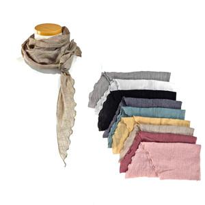 [와이제이] 프릴솔리드 스카프